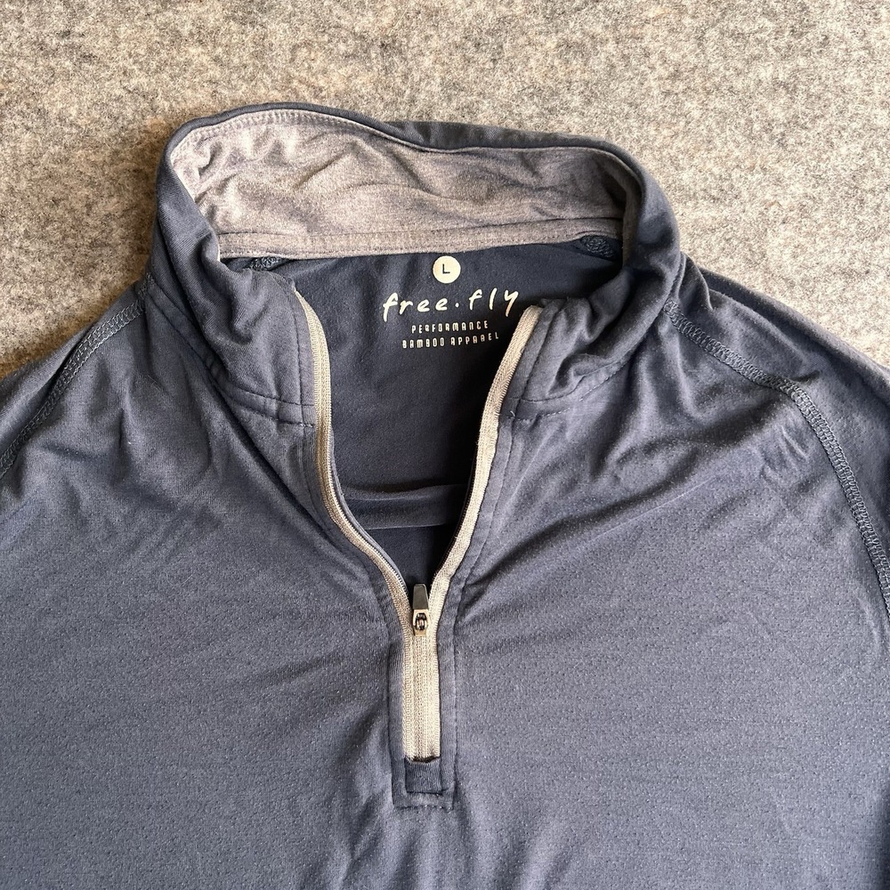 Free Fly Apparel Men's Zip Up Sweater - Dark Gray